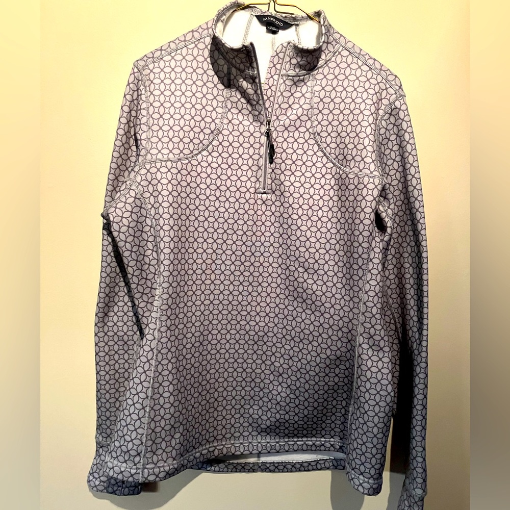 Ladies Lands End SZ M Quarter Zip Performance Jacket